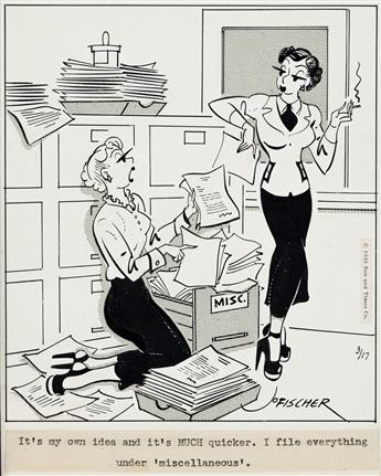 JO FISCHER (1900-1987) From 9 to 5. [CARTOONS / COMICS]